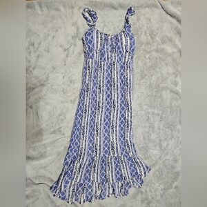 Derek Heart Blue and White Maxi Dress